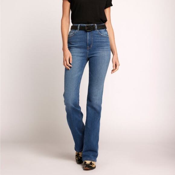 C/E Current/Elliot Women The Side Street Bootcut Straight Leg Jean High Waist 28 - Picture 1 of 10